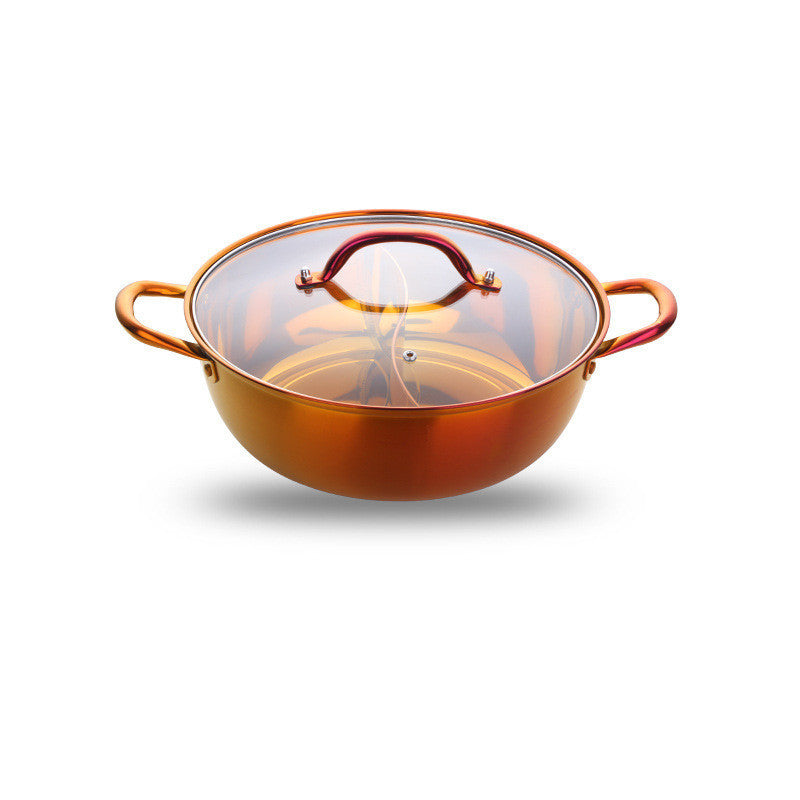 Titanium Plating Stainless Steel Mandarin Duck Hot Pot