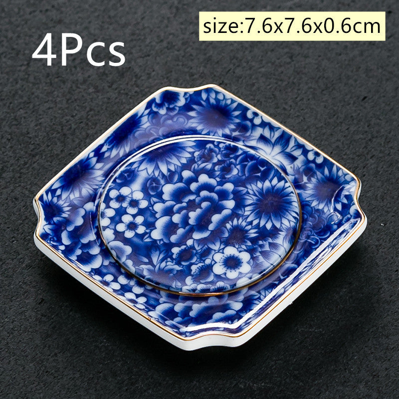 Dessous de verre en céramique chinoise vintage pour service à thé