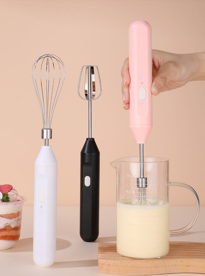 USB Rechargeable Egg Beater And Milk Frother, Electric Frothing And Mixing Device For Coffee, Milk