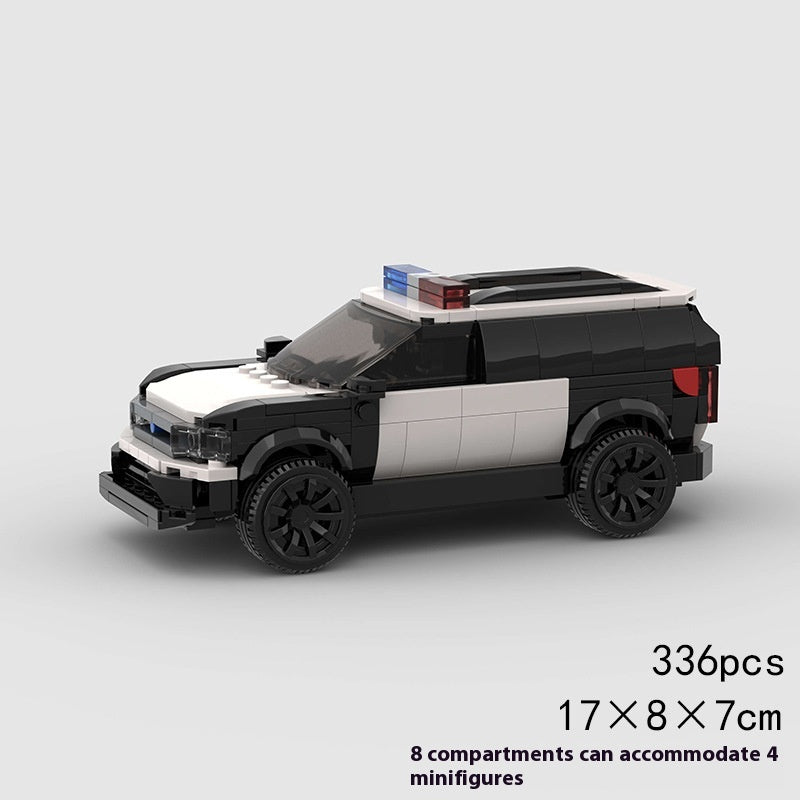 Small Particle SUV City Explorer Police Car Moc Educational Education Assembled Building Blocks Toys