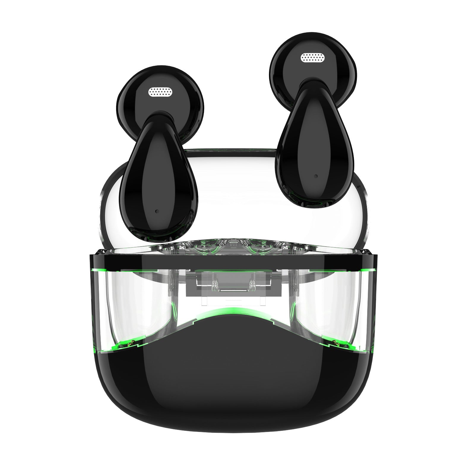 Transparent Wireless Half In-ear Bluetooth Headset HD Call Long Battery Life