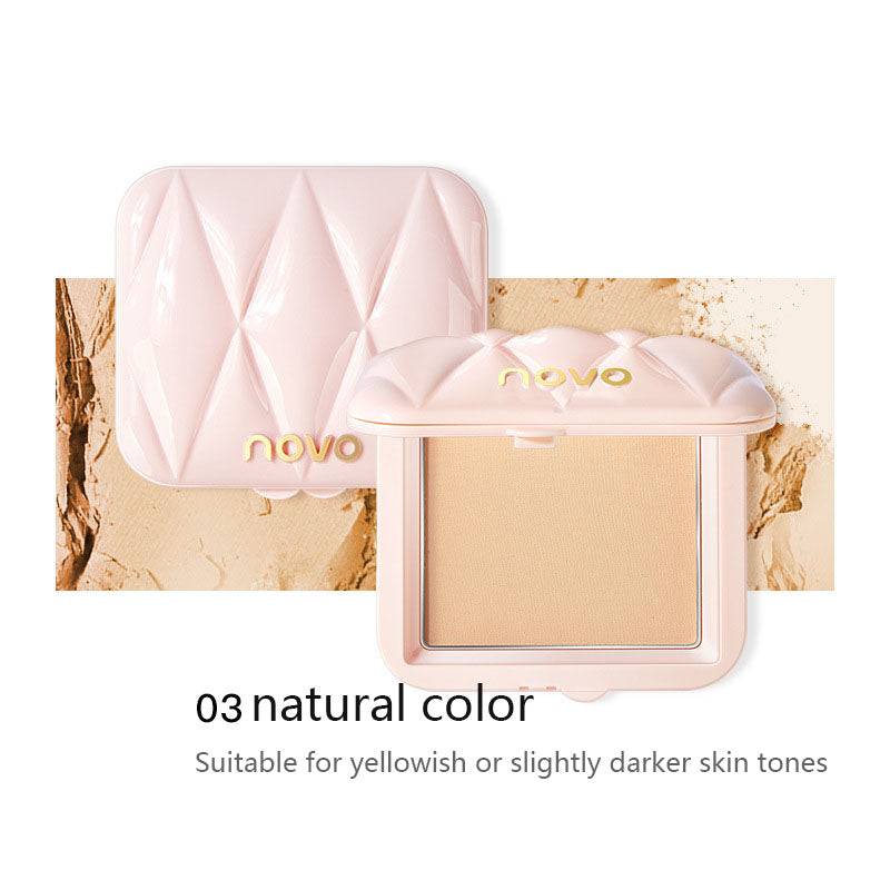 Poudre compacte douce au miel, contrôle du sébum, maquillage correcteur, imperméable et anti-transpiration