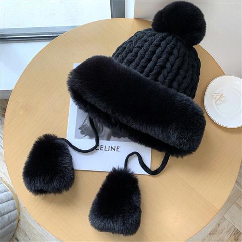 Bonnet tricoté en laine chaude pour femme, coupe-froid