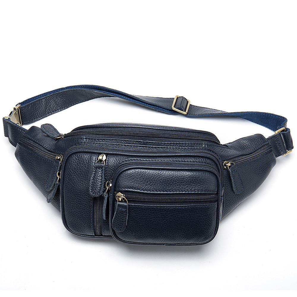 Sac bandoulière rétro en cuir de vachette huilé pour poitrine