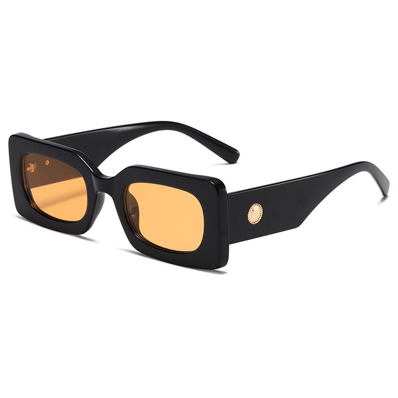 Retro Thick Square Brown Sunglasses