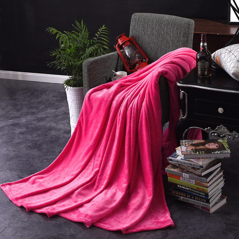 Bedding Flannel Solid Color Blanket