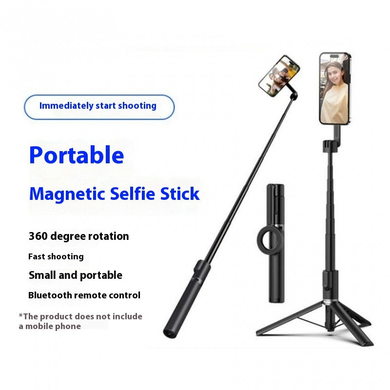 Perche à selfie portable magnétique avec télécommande Bluetooth
