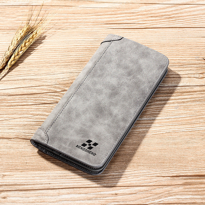 Portefeuille long pour homme tendance et décontracté au style rétro