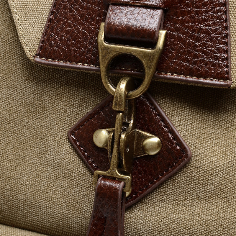 Sac à dos de voyage spacieux rétro en toile pour homme
