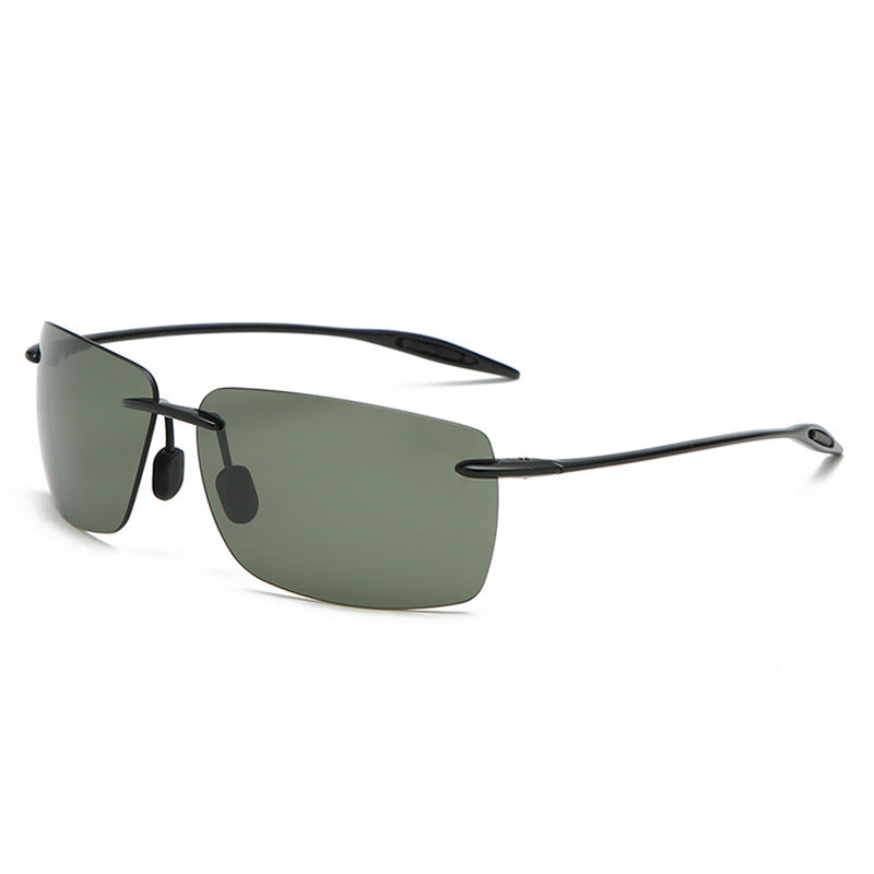 Lunettes de soleil légères sans monture en TR90 pour hommes