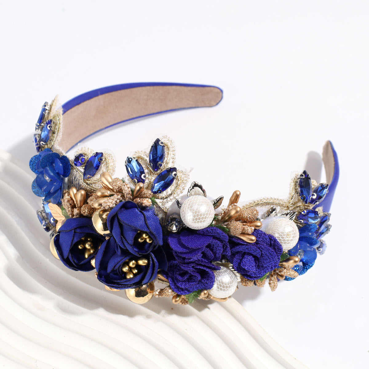 European And American Style Baroque Heavy Industry Rhinestone Pearl Headband