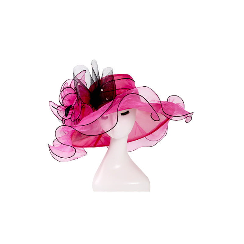Fashion Big Brim Hat Fashion Organza