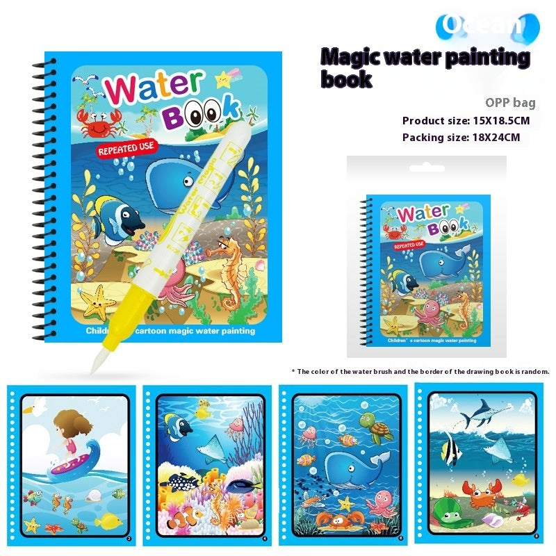 Livre de peinture magique à l'eau bricolage pour enfants Livre de peinture créative à l'eau magique