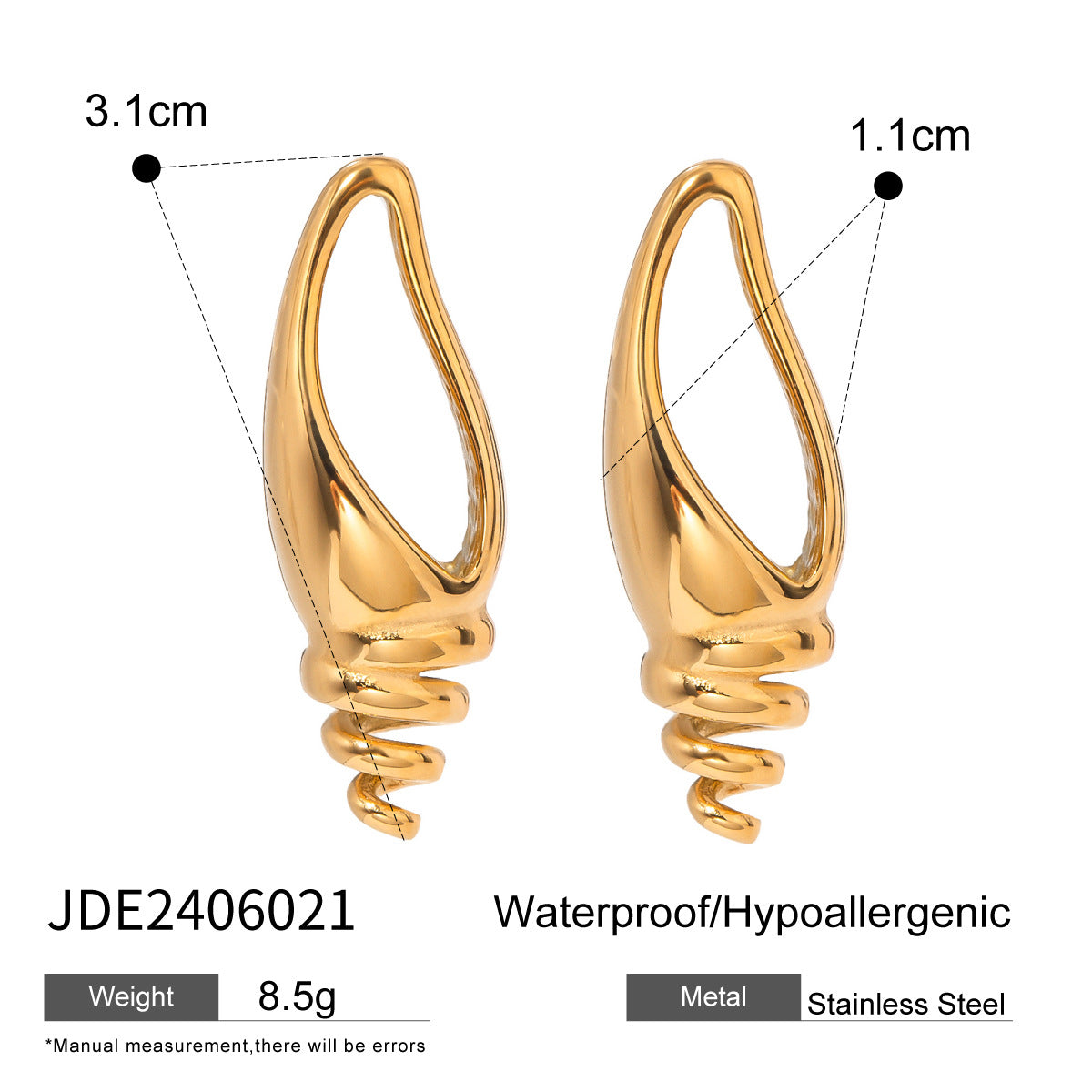 Boucles d'oreilles conques exagérées européennes et américaines, vacances d'été, sensation de luxe