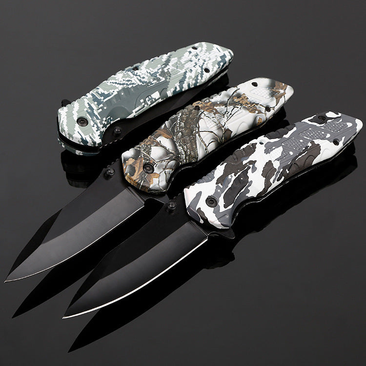 Couteau pliant de survie à haute dureté en silex, couteau d'extérieur