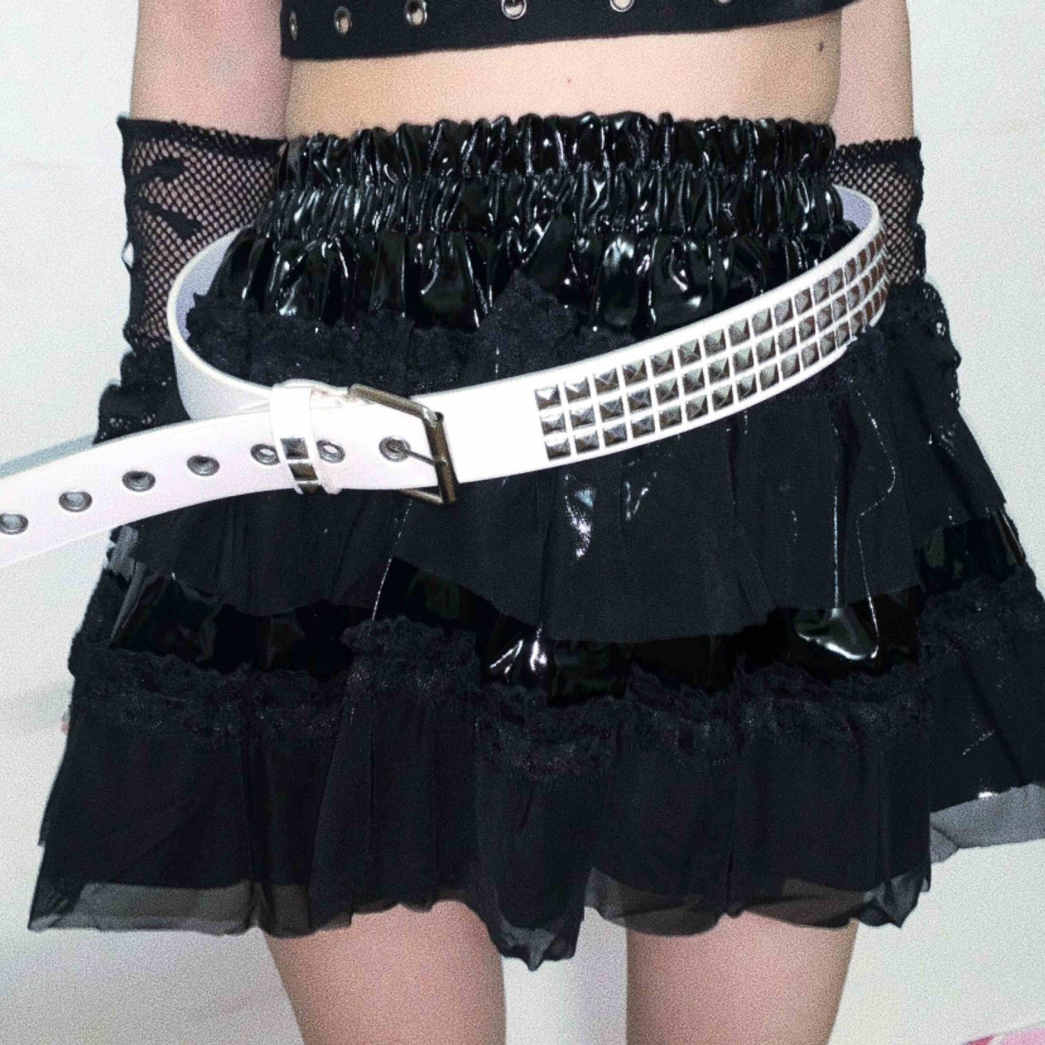 Ceinture taille basse style punk-rock