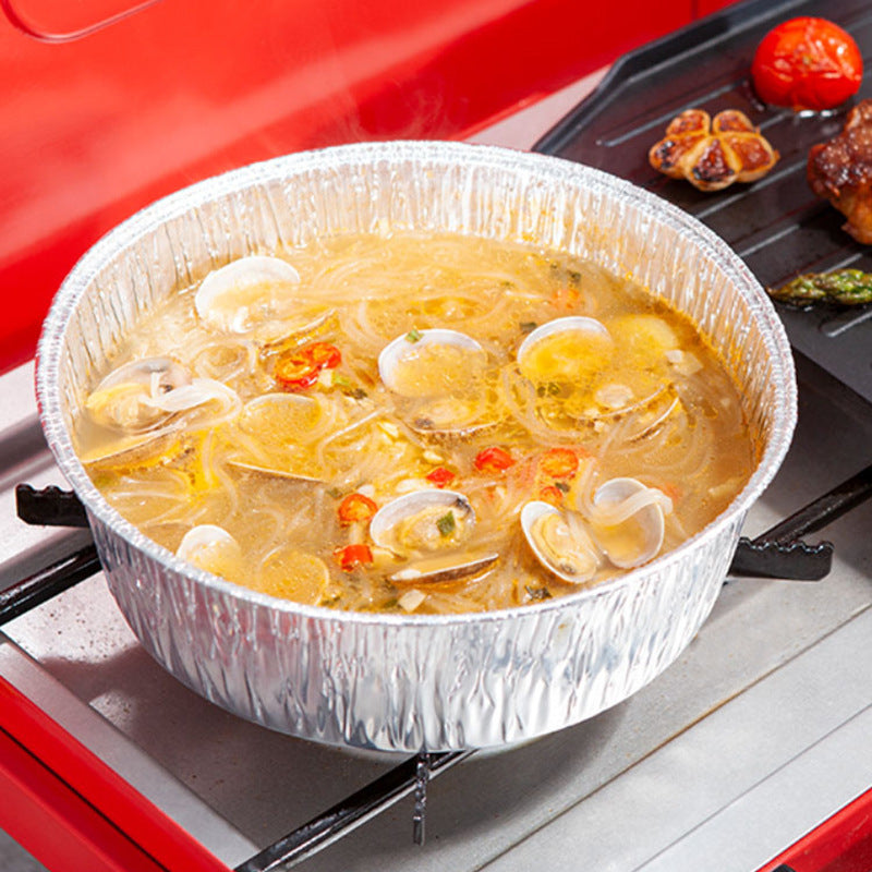 Bandeja de aluminio para hornear rectangular desechable para uso doméstico