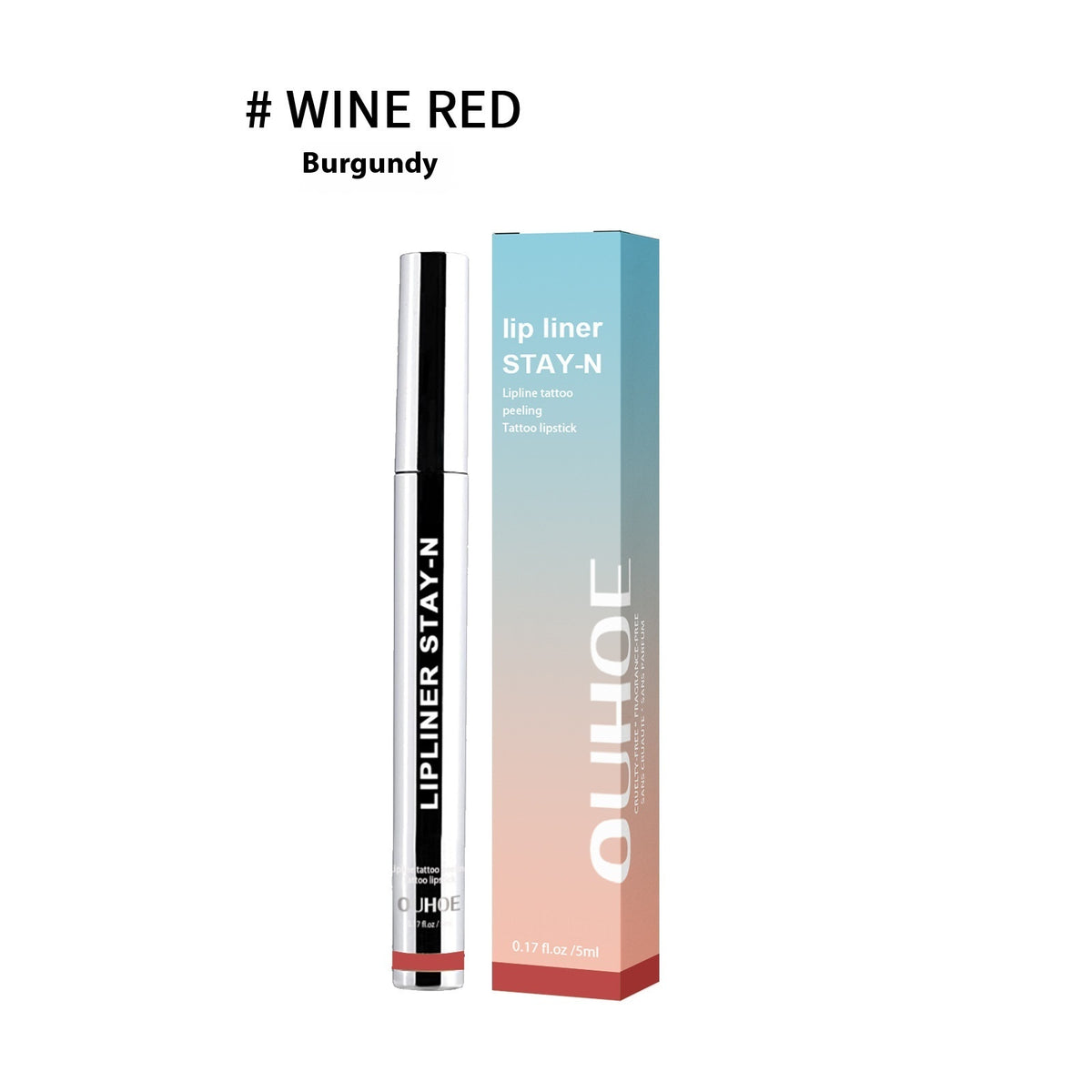 Crayon à lèvres démaquillant, maquillage longue tenue Fengying