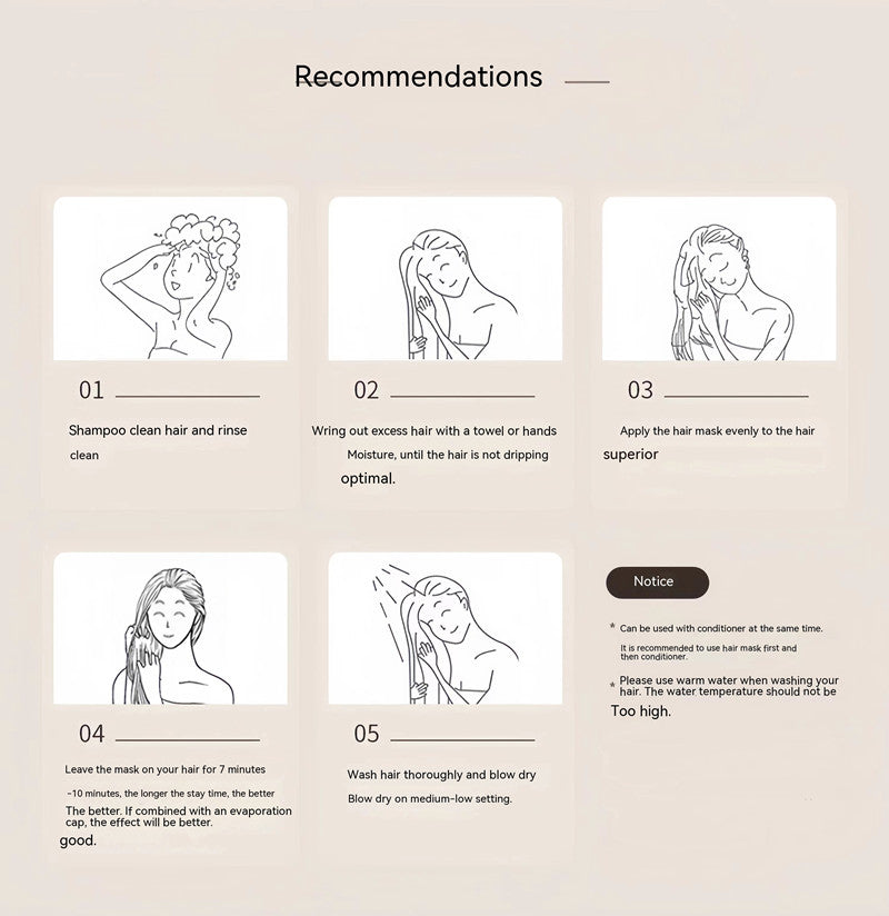 Répare la sécheresse et améliore l'agitation avec le masque capillaire à l'huile essentielle adoucissante à la crème d'huile de cuisson