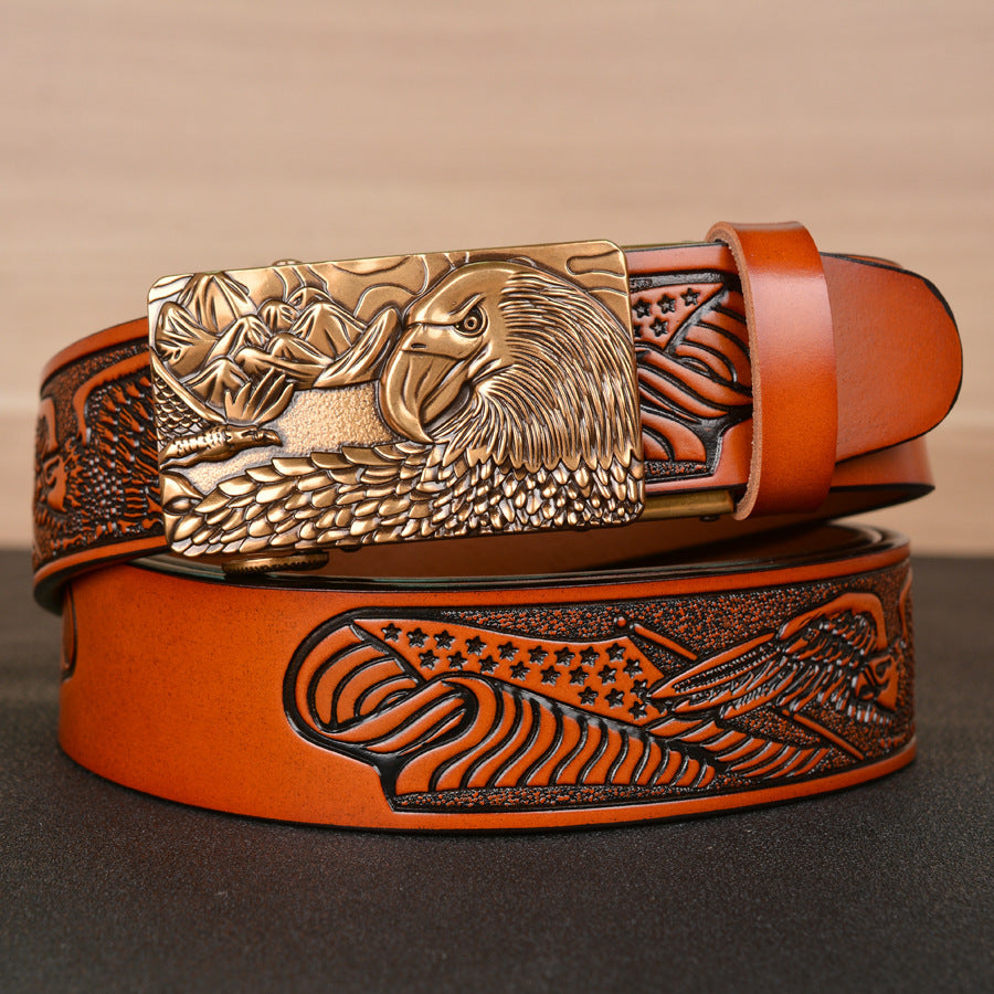 Ceinture de mode masculine Ailes d'aigle en relief