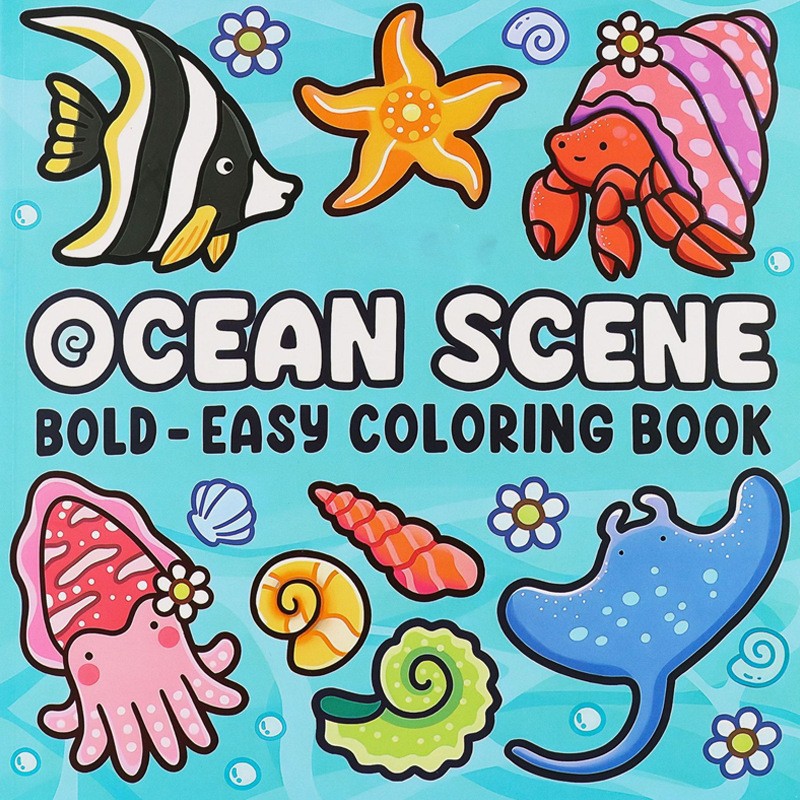 Coloring Book For Adults And Teens Cute Animal Characters Book Easy-to-start Coloring Book