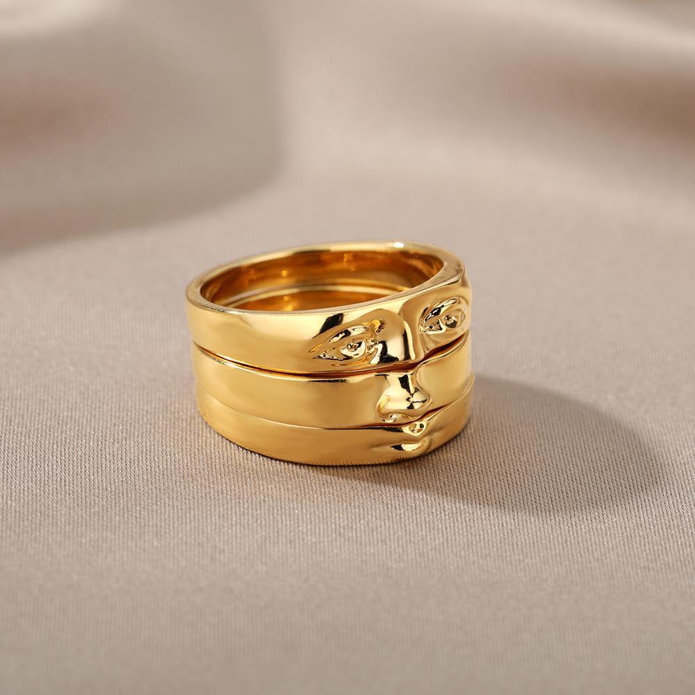 Eye Rings For Women Gold Plated Vintage Fac