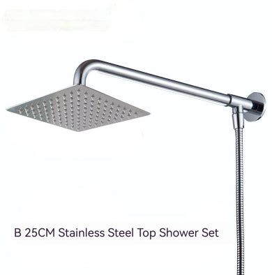 Bathroom Top Spray Stainless Steel Shower Large Top Supercharged Detachable Shower Head Suit Silicone Water Outlet