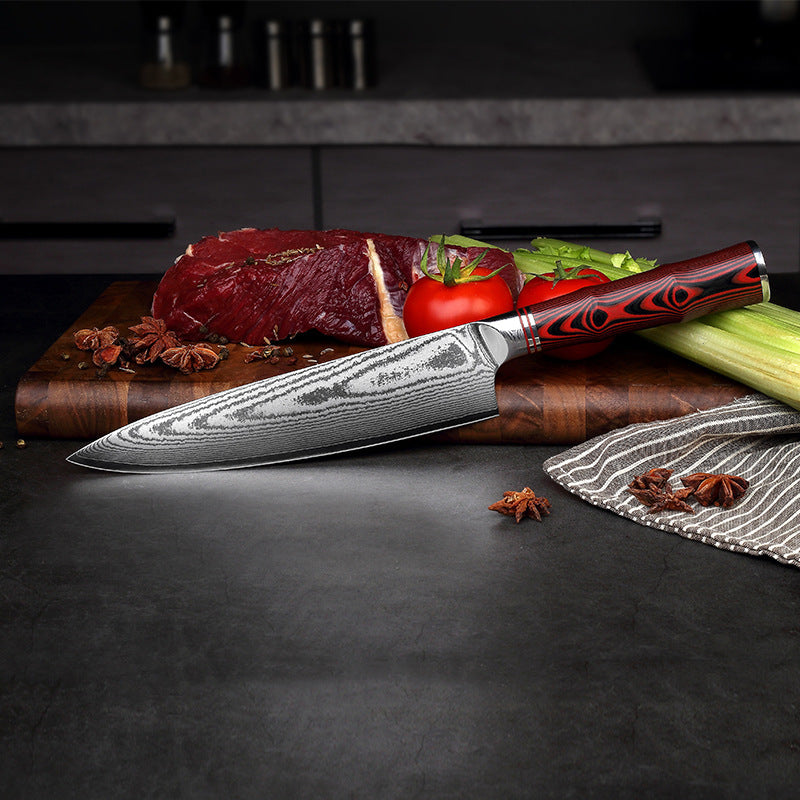 Household Metal Damascus Chef's Knife