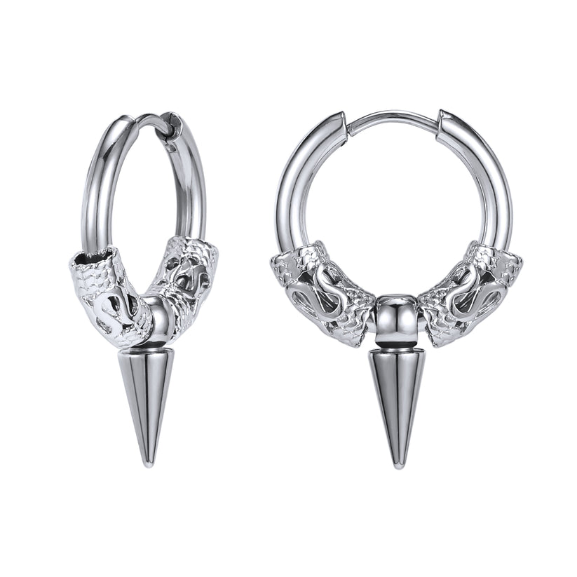 Women's Stainless Steel Hip Hop Earrings