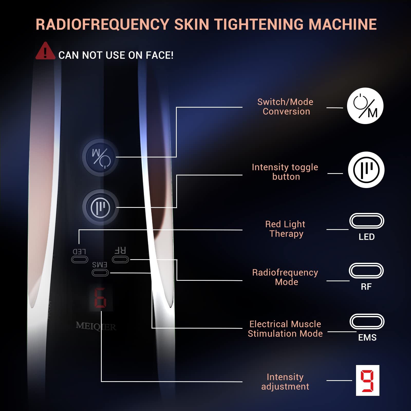 Instrument thérapeutique inductif facial Masseuse corporelle