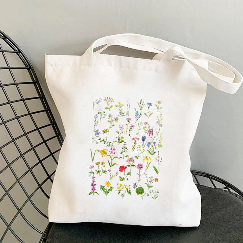 Women's Fashion Canvas One Shoulder Tote Shopping Bag