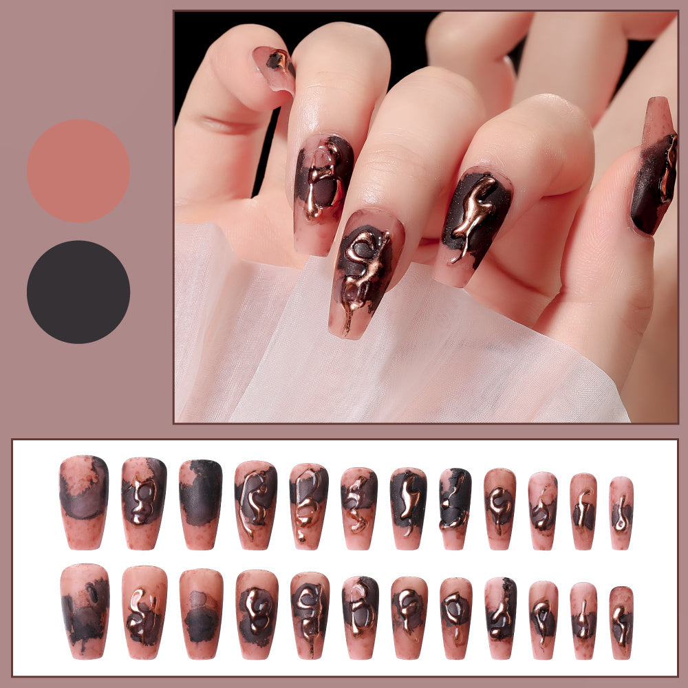 Fake Nail Patches Hand Wearing Art