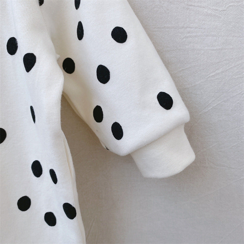 Polka Dot Climbing Suit Baby One-piece Long Sleeve