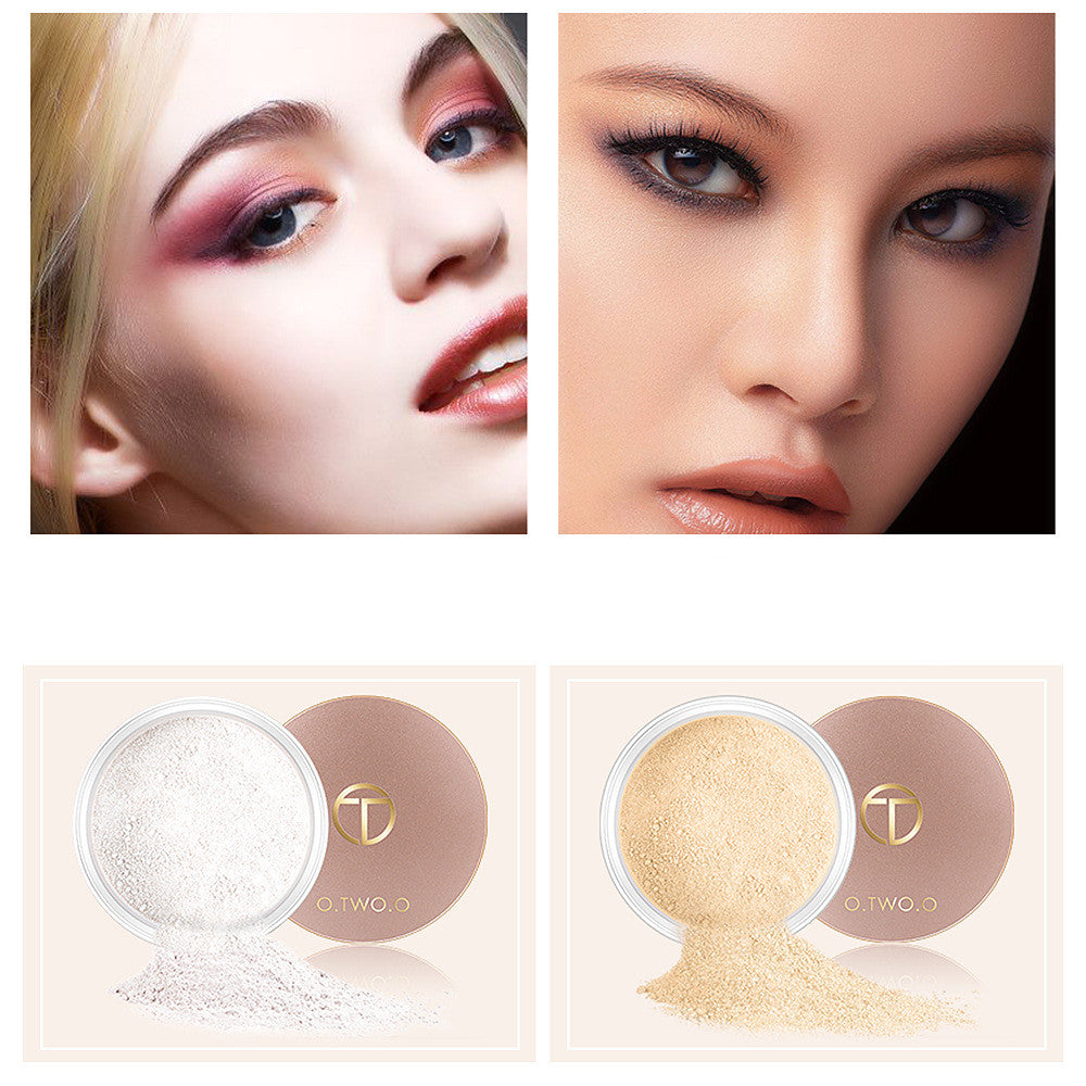 Poudre libre hydratante fixatrice de maquillage pour femmes, matifiante et anti-cernes