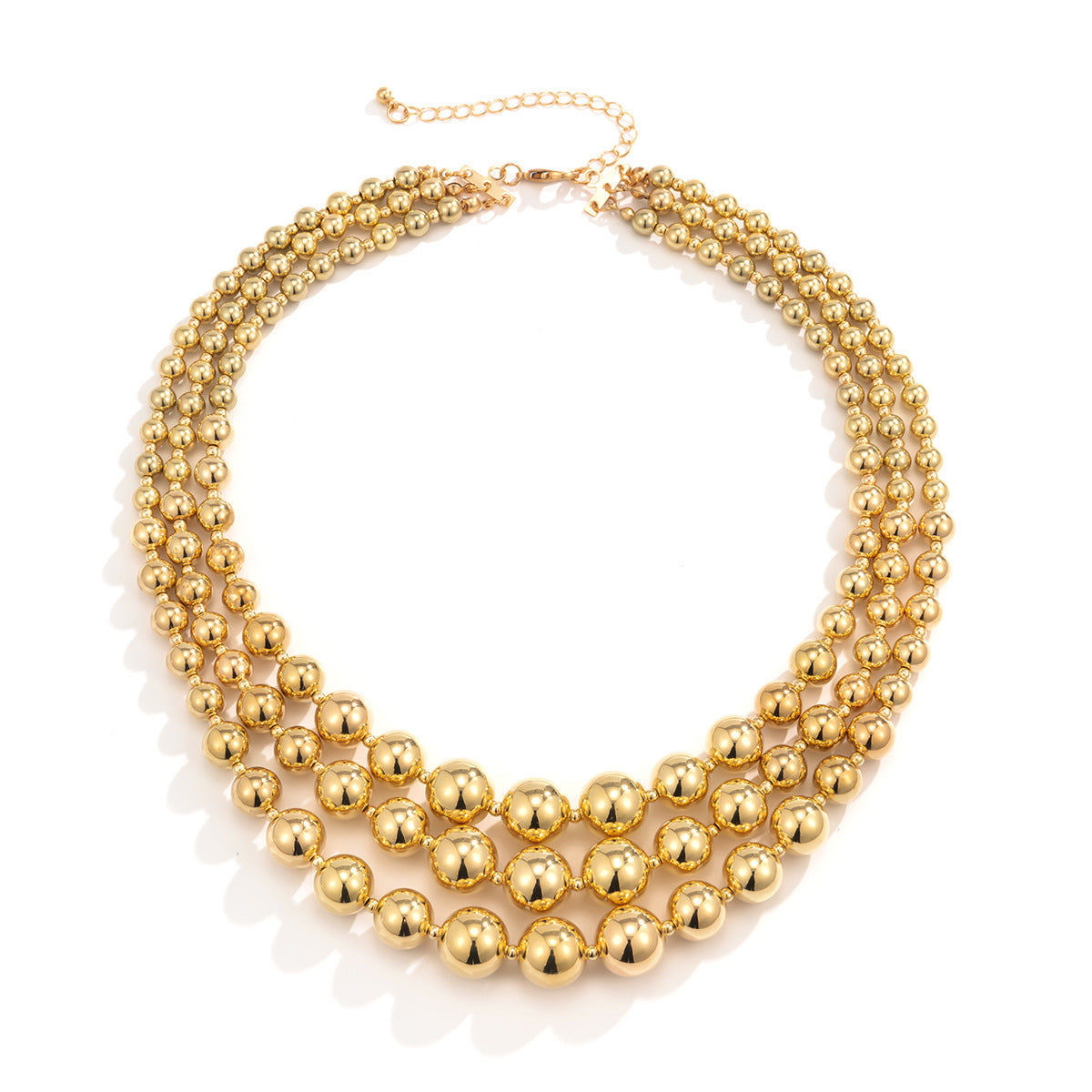 Punk Exaggerated Big Round Bead Necklace For Women