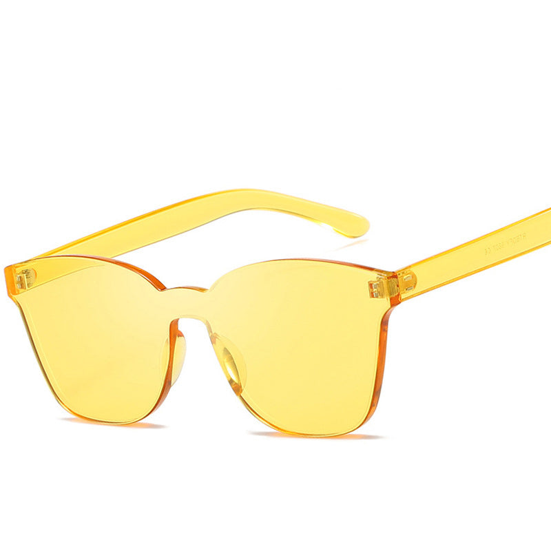 Fashion Candy Color Thick Metal Sunglasses