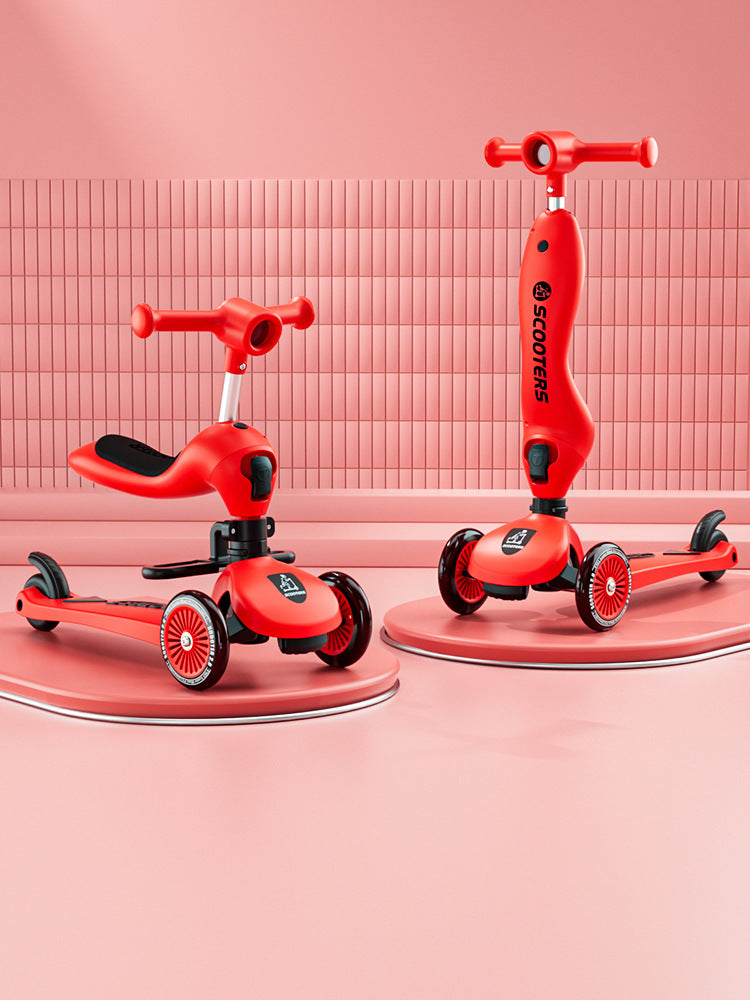 Trottinette bébé avec siège - Pousse ou glisse