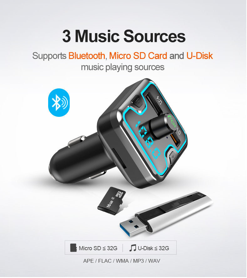 Bluetooth Player Car Charger Charging Fast And Colorful