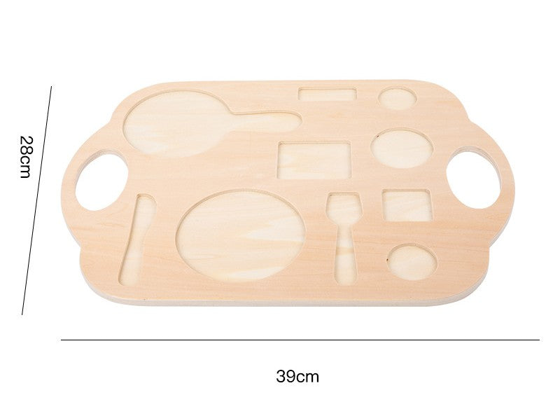 Jouet Maison de Jeu pour Enfants en Bois, Simulation de Steak et de Trancheuse à Pain