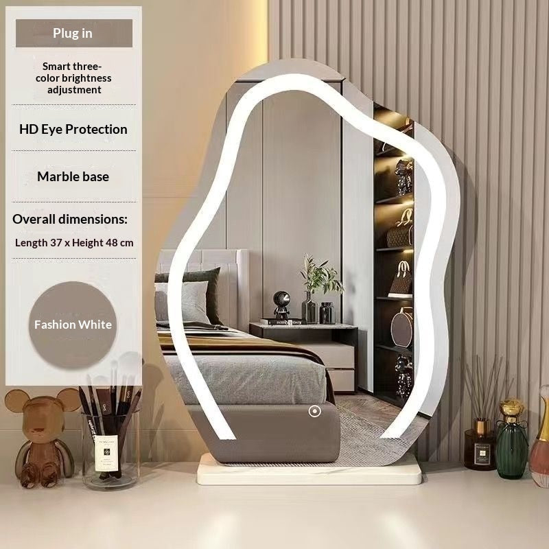 Miroir de maquillage nuage avec lumière de bureau
