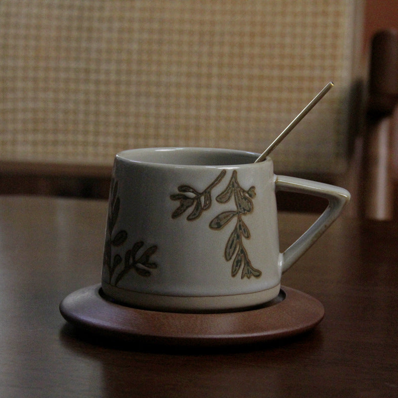 Retro Ceramic Fambe Ear-hanging Coffee Cup