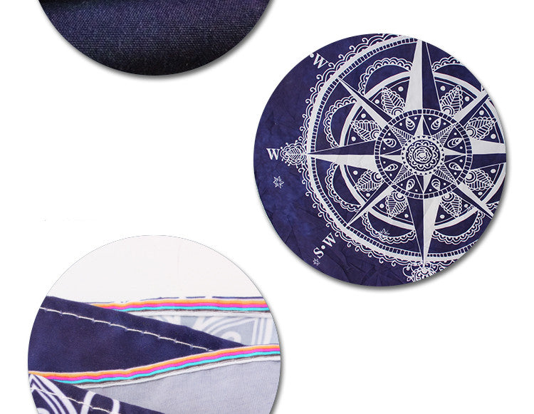 Original Mandala Compass Clock Pattern Family Print