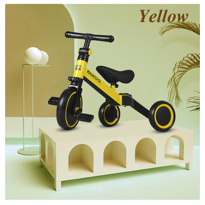 Trottinette d'équilibre deux en un pour enfants, trottinette bébé 1-3 ans, tricycle multifonctionnel