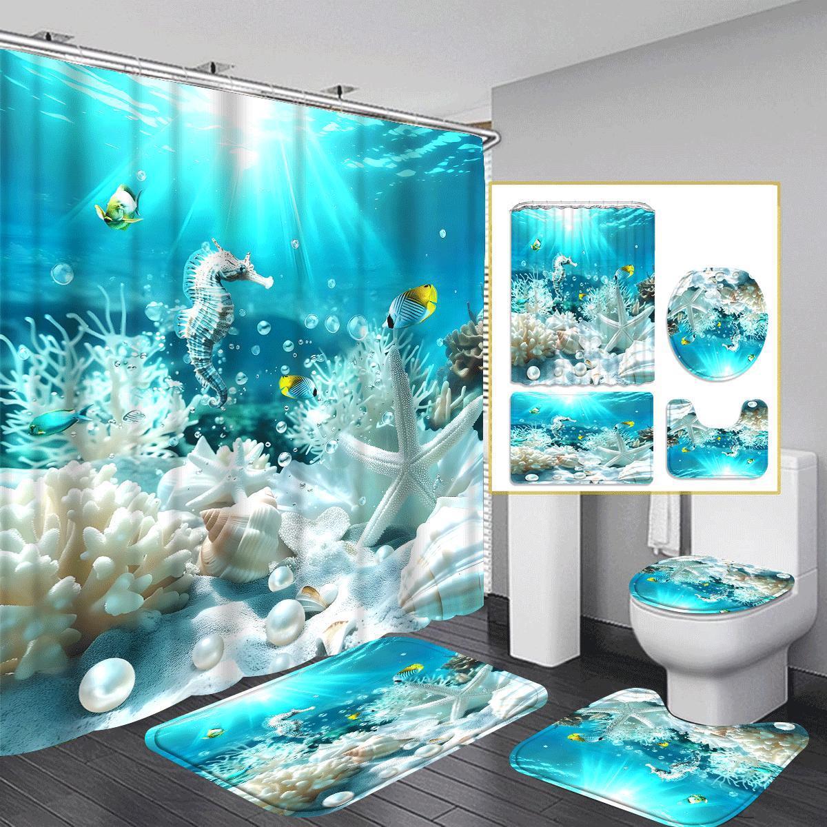 Exquisite Housewarming Gift Modern Home Decorative Waterproof Shower Curtain