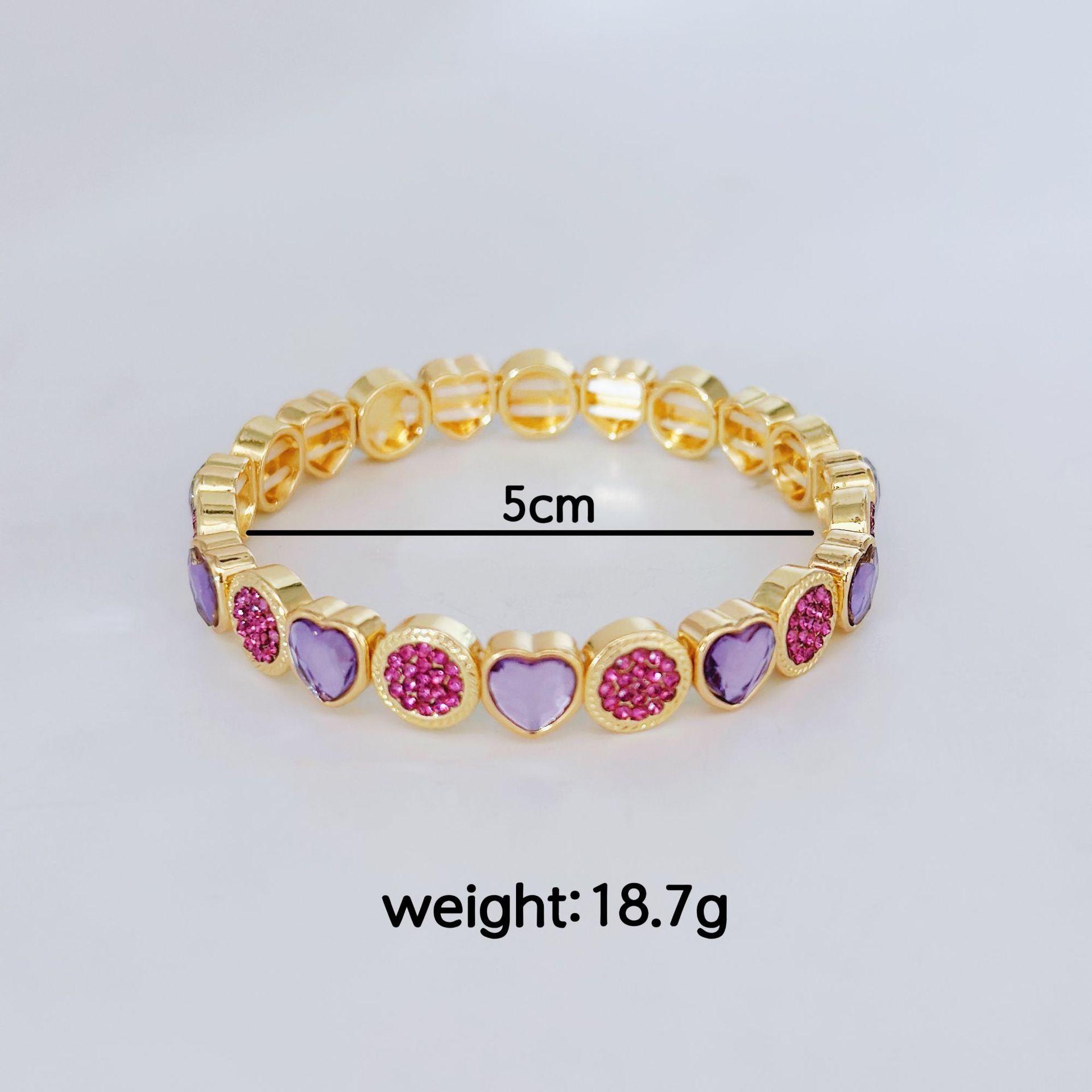 Women's Heart-shaped Zircon Fashion Simple Bracelet