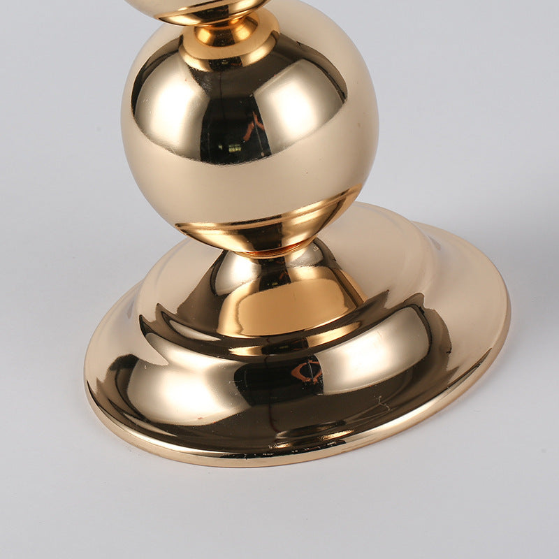 Candle Holder Iron Art Electroplating Spray Paint Black Plus Gold Ornaments