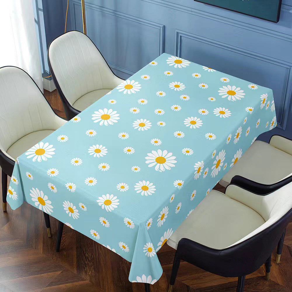 Non-slip Pvc Waterproof And Oil-proof Rectangular Coffee Table Tablecloth