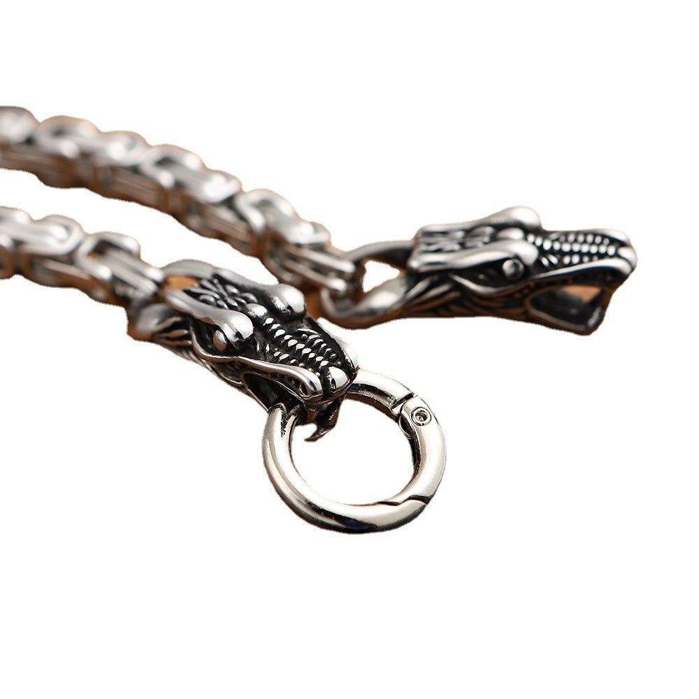 Bracelet Viking Nordique Mythique en Acier Inoxydable pour Homme