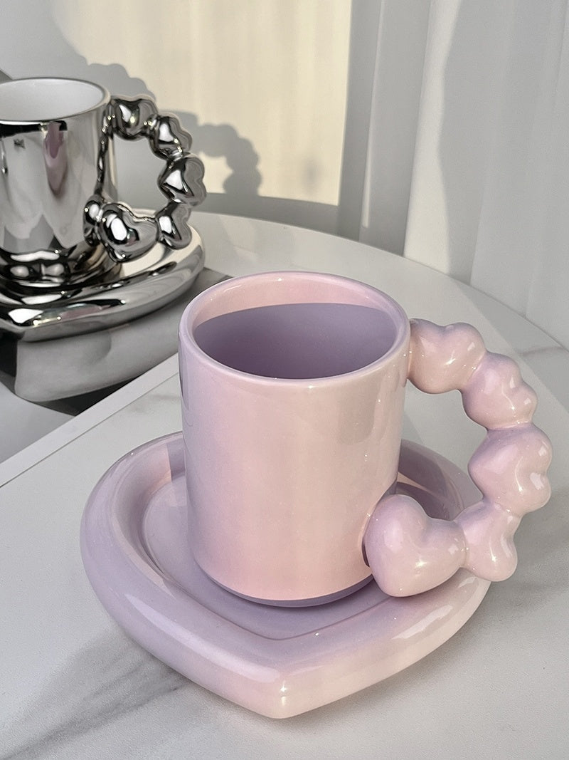 Mug Ceramic Coffee Cup And Saucer Set