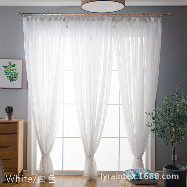 Wide Terylene Curtain Window Screen Fabric Solid Color